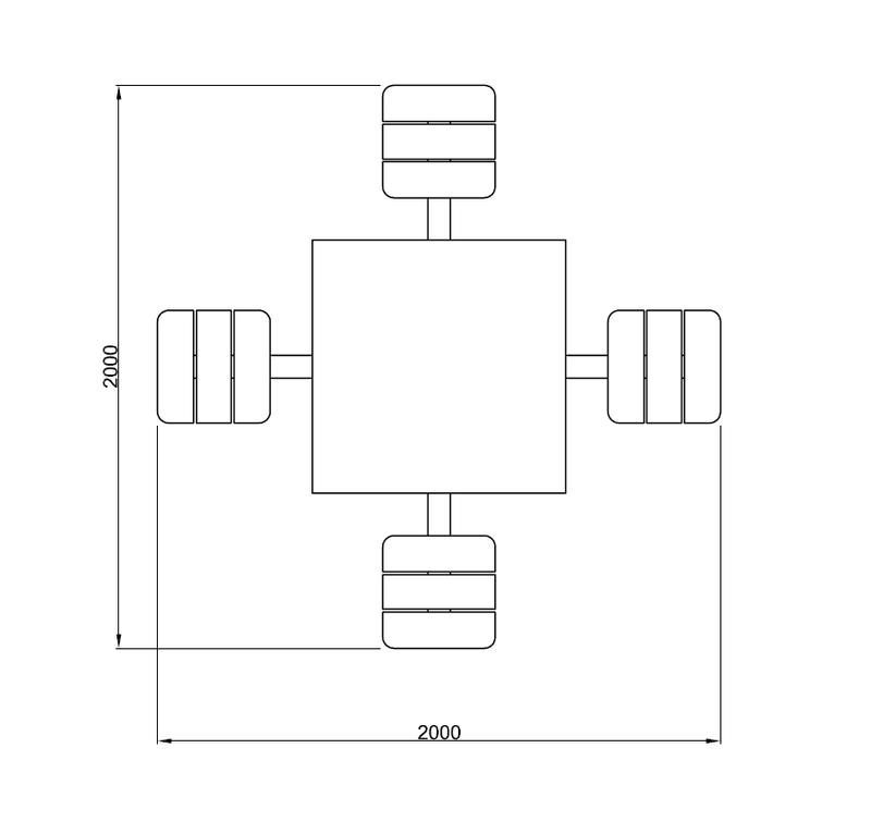 Betongbord til ludo type 1